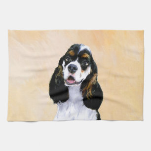 Linge De Cuisine Cocker Spaniel (Parti) Peinture - Art Chien origin