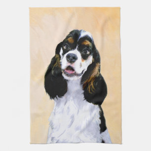 Linge De Cuisine Cocker Spaniel (Parti) Peinture - Art Chien origin