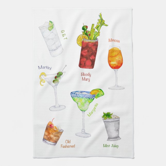 Linge De Cuisine Cocktail Art Bar Towel (Vertical)