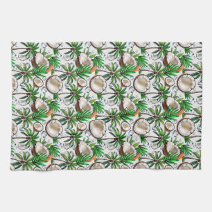 Linge De Cuisine Cocotier Palm Tree Tropical Motif Design