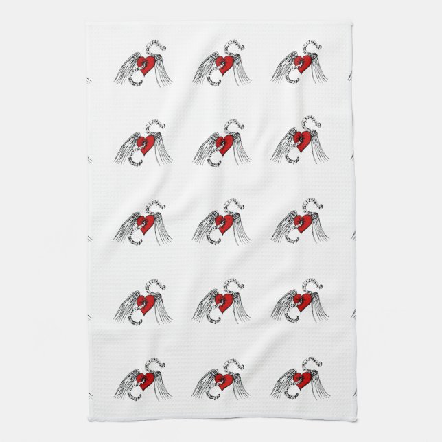 Linge De Cuisine Coeur (Vertical)