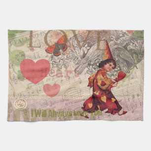 Linge De Cuisine Cœur d'amour Chérubin de la Saint-Valentin