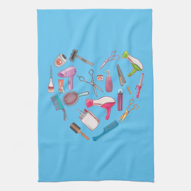 Linge De Cuisine Coeur de coiffeur Outil coiffeur (Vertical)