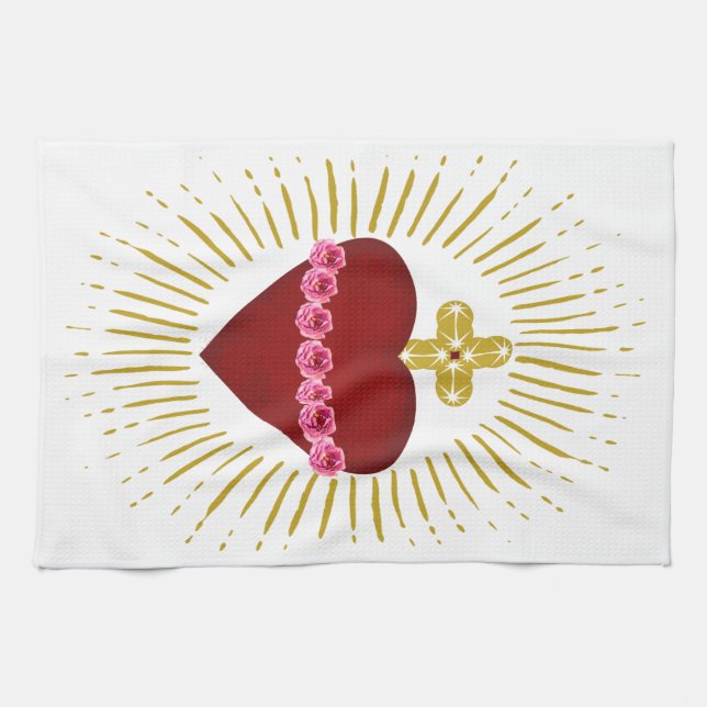 Linge De Cuisine Coeur de Marie (Horizontal)