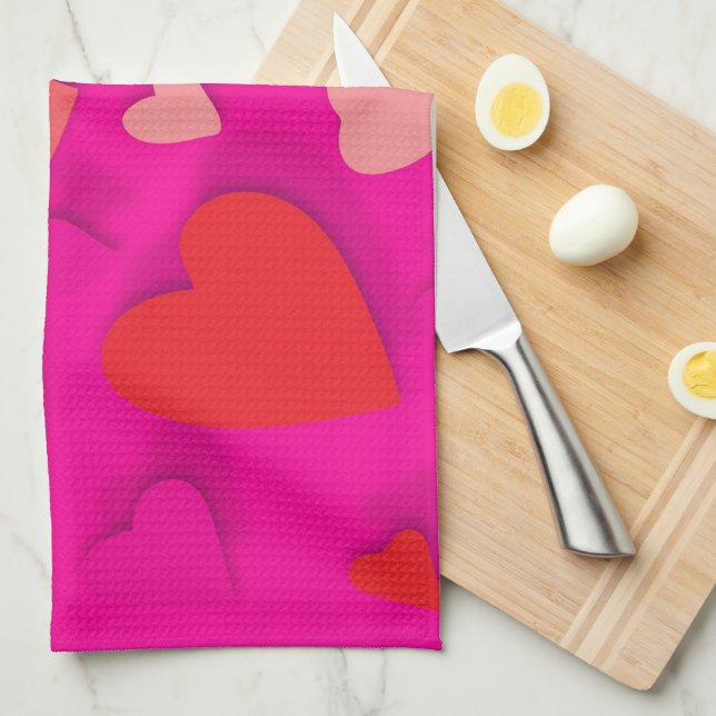 Linge De Cuisine Coeur de papier décoratif 2 (Quart Plié)