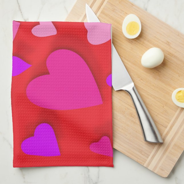 Linge De Cuisine Coeur de papier décoratif 5 (Quart Plié)