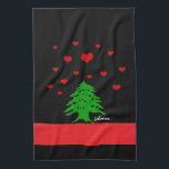 Linge De Cuisine Coeur du Liban & drapeau libanais / Amour<br><div class="desc">Serviettes de cuisine : Ciel de coeur et mode du drapeau libanais - amour du design romantique (Liban) - patriotes, cadeaux de Saint-Valentin, amour de mon pays</div>