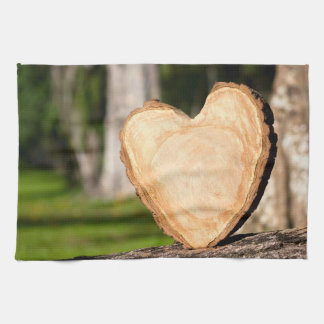 Linge De Cuisine coeur en bois