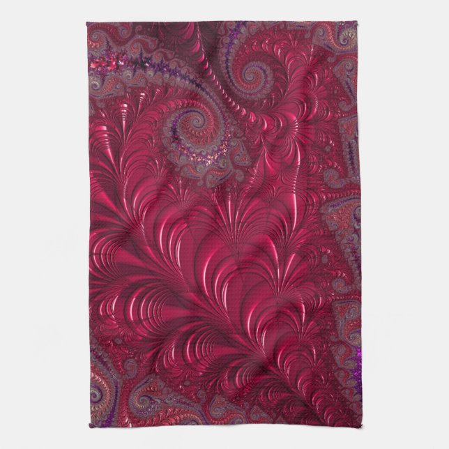 Linge De Cuisine Coeur fractal (Vertical)