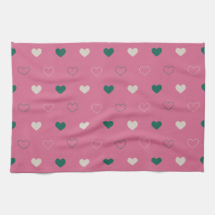 Linge De Cuisine Cœur mignon simple sans couture rose / vert
