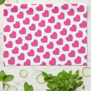 Linge De Cuisine Cœur rose moderne notes d'amour drôles