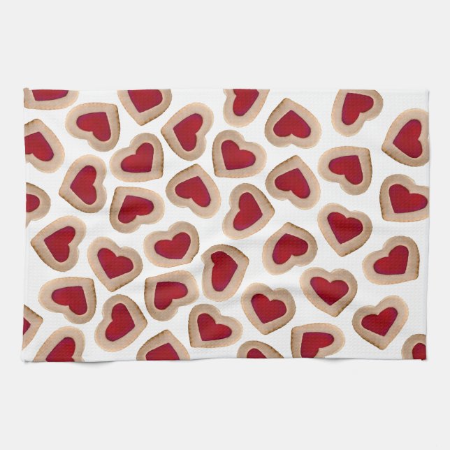 Linge De Cuisine Coeurs (Horizontal)