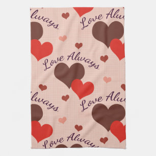 Linge De Cuisine Cœurs de la Saint-Valentin Amour Toujours Motif