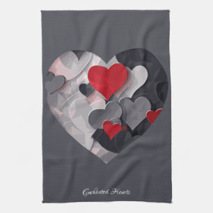 Linge De Cuisine Coeurs enchantés