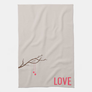 Linge De Cuisine Coeurs minimalistes dans un arbre La Saint Valenti