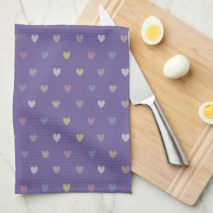 Linge De Cuisine Coeurs minuscules polka sur violet violet Ultra vi