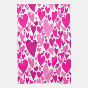 Linge De Cuisine Coeurs roses super et romantiques Saint-Valentin