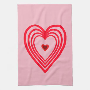 Linge De Cuisine Coeurs rouges roses Aimer Valentines Jour 4Kate