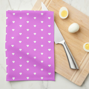 Linge De Cuisine Cœurs violets