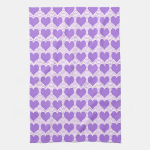 Linge De Cuisine Cœurs violets