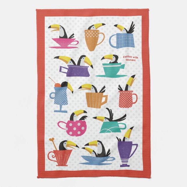 Linge De Cuisine Coffee with Toucans (Vertical)