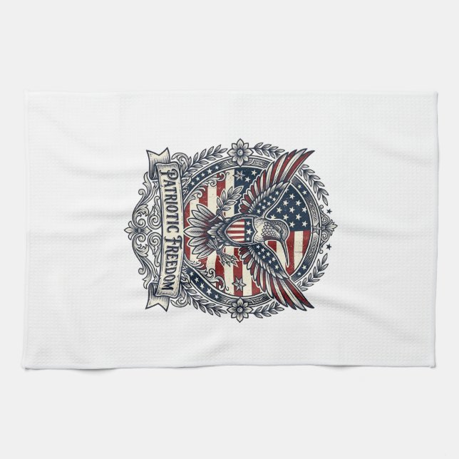 Linge De Cuisine Colibri Patriotique (Horizontal)