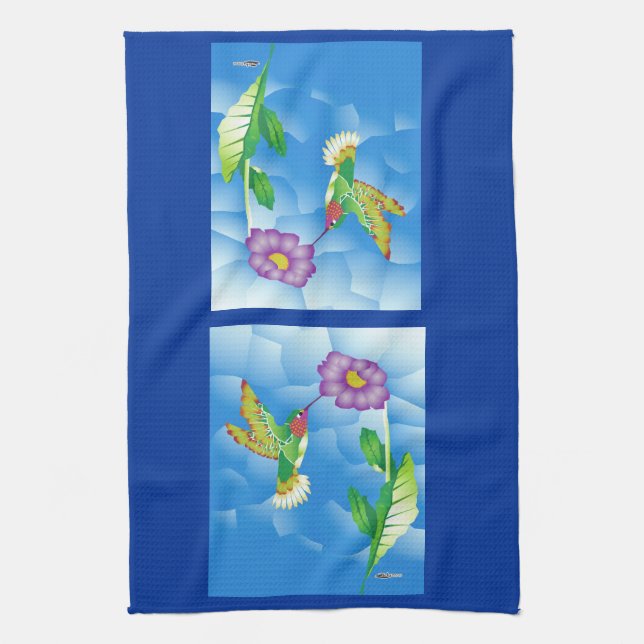 Linge De Cuisine Colibri : stylisé (Vertical)