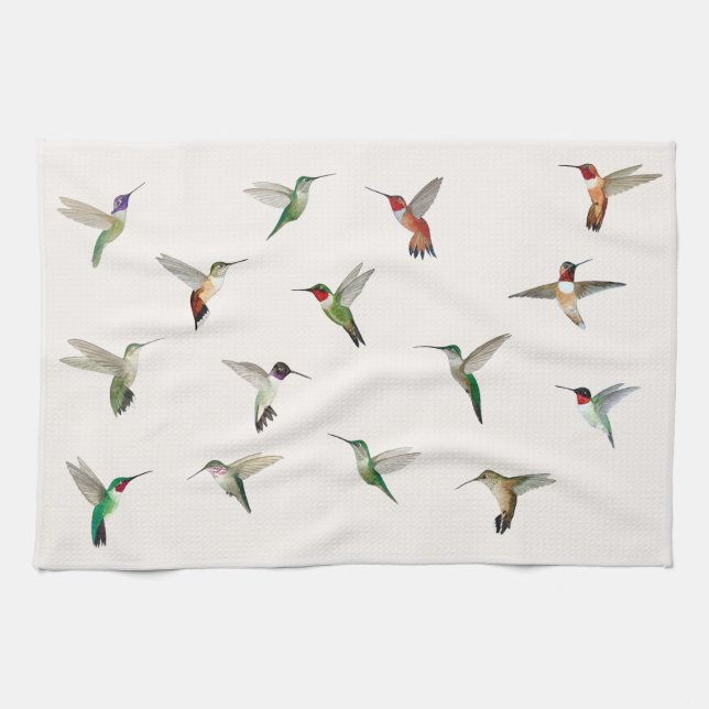 Linge De Cuisine Colibris d'Amérique du Nord (Horizontal)