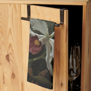 Linge De Cuisine Colibris et orchidée blanche par Martin J. Heade