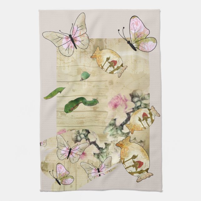 Linge De Cuisine Collage de Vintage (Vertical)