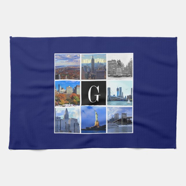 Linge De Cuisine Collage photo de New York City Skyline 8 (Horizontal)