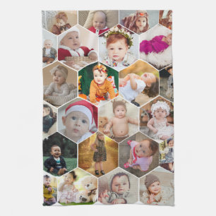 Linge De Cuisine Collage photo Hexagon