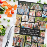 Linge De Cuisine Collage photo moderne de 19 photos couleur personn<br><div class="desc">Créez une serviette de cuisine de collage photo moderne et unique en utilisant ce modèle de collage photo facile à télécharger avec 19 photos carrés et rectangle pour accommoder une variété de types de photos et personnalisées avec votre texte personnalisé dans votre choix de styles de police, de couleur et...</div>