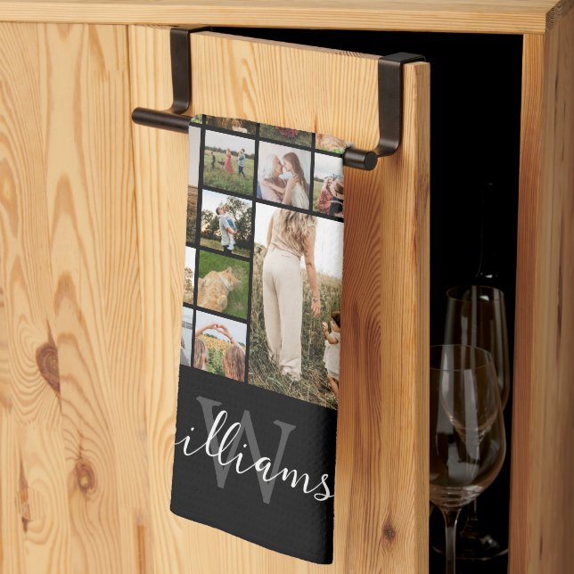 Linge De Cuisine Collage photo simple Couleur personnalisée (Pliage en tiers)