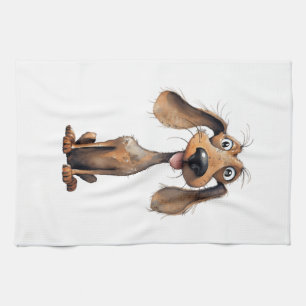Linge De Cuisine Collection d'art de race de chien de dessin animé