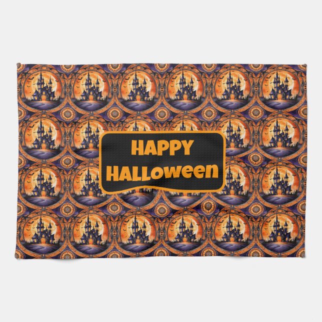 Linge De Cuisine Collection d'automne Citrouille Halloween populair (Horizontal)