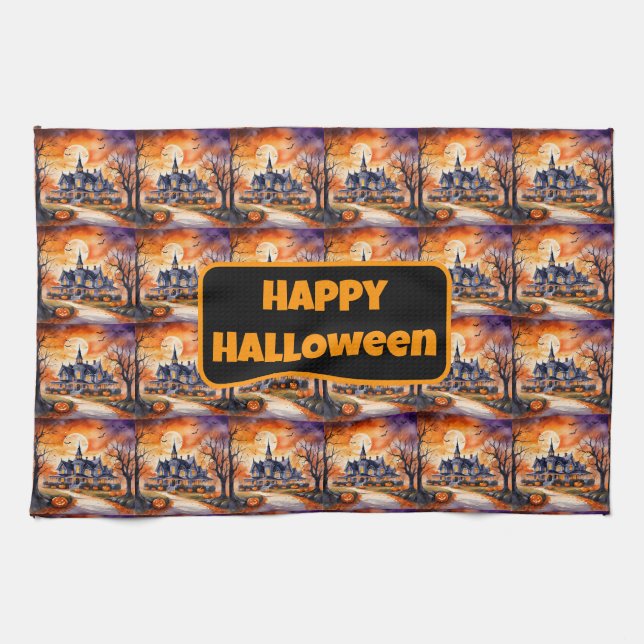 Linge De Cuisine Collection d'automne Citrouille tendance d'Hallowe (Horizontal)