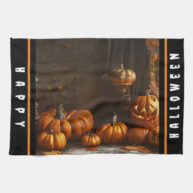 Linge De Cuisine Collection de la maison Old Happy Halloween (Horizontal)