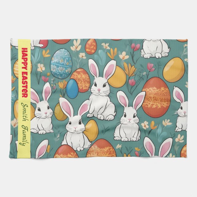 Linge De Cuisine Collection de Pâques Bunny tendance (Horizontal)