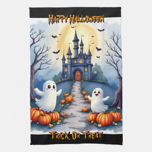 Linge De Cuisine Collection Halloween Mignonne Tendance Épouvantabl (Vertical)