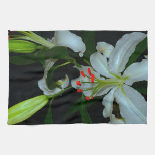 Linge De Cuisine Collection Irlandaise de laiton et de fleurs