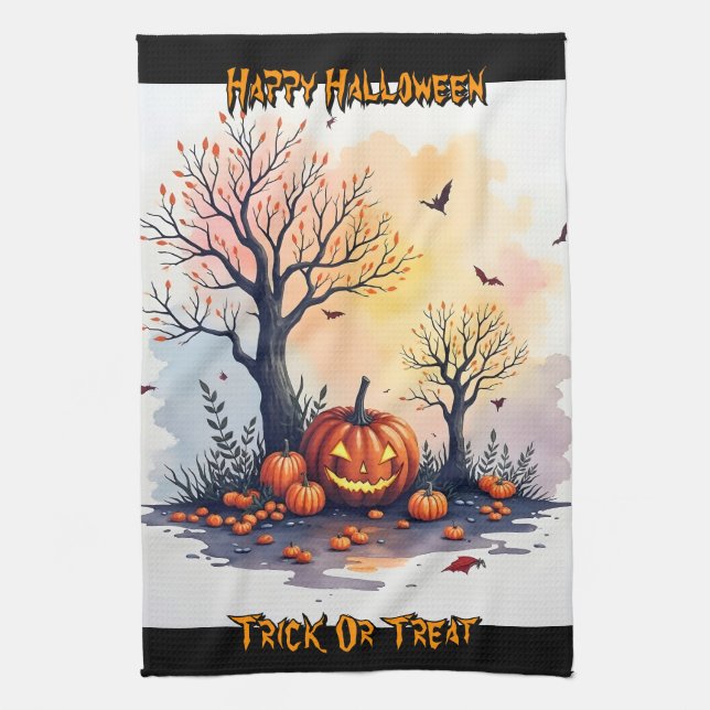 Linge De Cuisine Collection Tendance Halloween Mignonne Épouvantabl (Vertical)