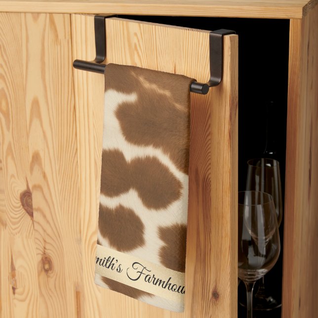 Linge De Cuisine Collection tendance Vache Faux Cuir Elégante (Pliage en tiers)