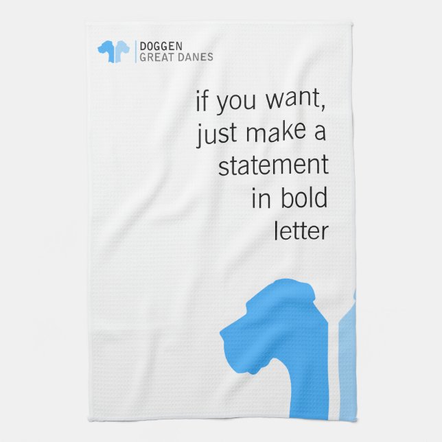 Linge De Cuisine Collections Great Dane Bluemin (Vertical)