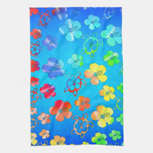 Linge De Cuisine Colorant Honu de cravate et ketmie