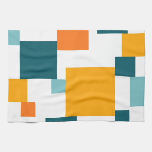 Linge De Cuisine Coloré, moderne, jouant carré motif géométrique