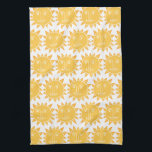 Linge De Cuisine Coloré moderne Soleils Motif jaune<br><div class="desc">Décorez votre cuisine avec cette serviette d'art solaire cool. Faites un grand cadeau de ménage,  d'anniversaire ou de mariage! Vous pouvez le customiser et ajouter du texte. Consultez ma boutique pour plus de couleurs et de motifs !</div>
