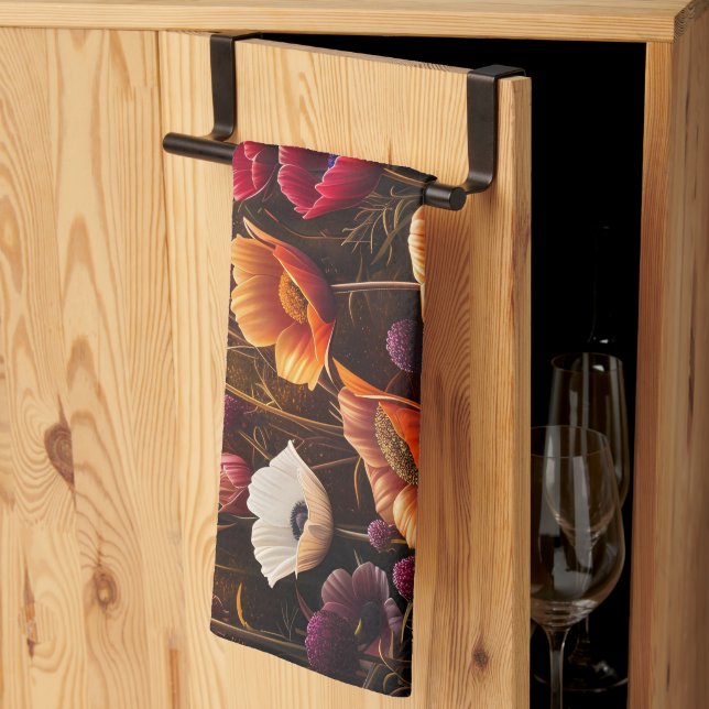Linge De Cuisine Colorful Poppies (Pliage en tiers)