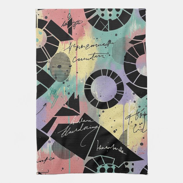 Linge De Cuisine Colorful Urban Graffiti Pattern (10) (Vertical)