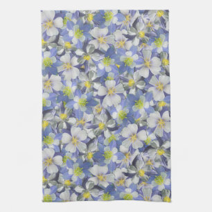 Linge De Cuisine Columbines Motif sans couture